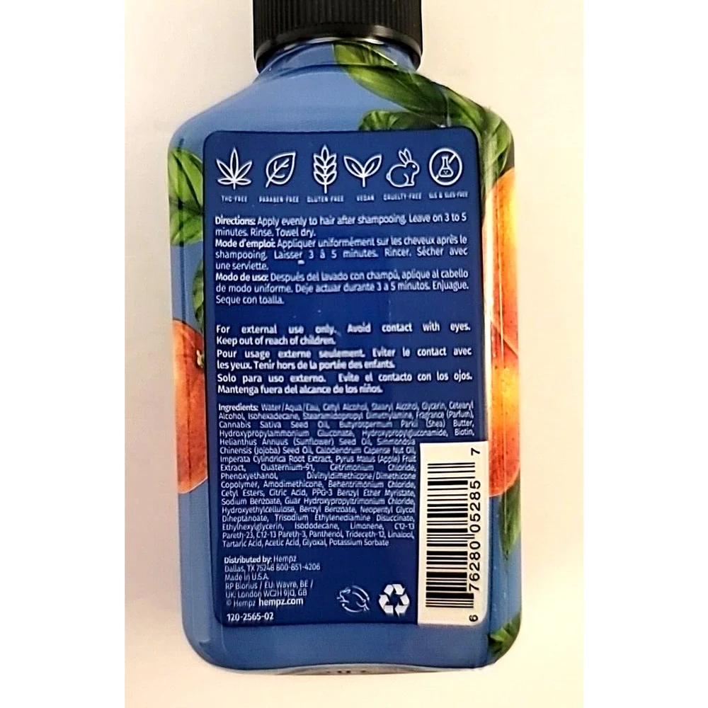 3 Travel Size Hempz Triple Moisture Fresh‎ Citrus Shampoo/Conditioner/Lotion